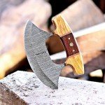 Ulu Knife Alaska Pizza Cutter with Damascus Steel