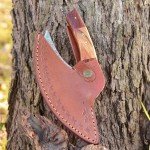 Custom Forged Damascus Steel Ulu Chef Knife