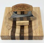 Alaska Forget-Me-Not Ulu Knife Set with Bowl