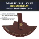 Alaskan Ulu Knife with Sheath – Hand Forged Damascus