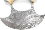 Wild Turkey Handmade Damascus Steel Ulu Knife