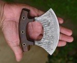 Handmade Damascus Ulu Chef Knife - Alaskan Design