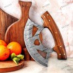 Damascus Ulu Knife - 5.75" Multi-Purpose Tool