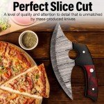 Shanzay SK Damascus Ulu Knife with Leather Sheath