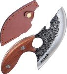Hand Forged Viking Ulu Boning Knife for Meat