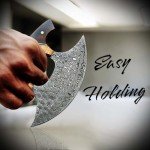 Handmade 6" Damascus Steel Ulu Knife & Sheath