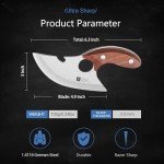TIVOLI Handmade 5-Inch Ulu Knife with Sheath