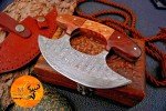 Handmade Damascus Steel Ulu Chef Knife 1814