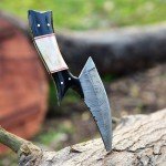 Alaska Ulu Knife with Sheath - Damascus Steel