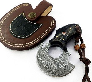 Alaskan Damascus Steel Ulu Knife - 4