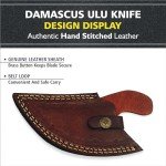 Handmade Damascus Steel Alaskan Ulu Knife with Sheath