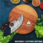 Handmade Damascus Steel Alaskan Ulu Knife with Sheath