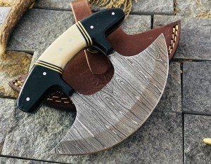 Alaskan SHARD ULU Knife with Sheath - 6" Damascus Steel