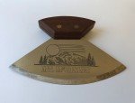 Alaska Ulu Knife with Wooden Stand - Mt. McKinley