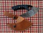 Custom Handmade Damascus Steel Ulu Knife