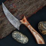 Custom Handcrafted Damascus Steel Ulu Chef Knife