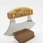 Inupiat Birch Ulu Knife with Moose Design