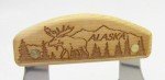 Inupiat Birch Ulu Knife with Moose Design