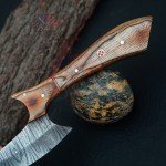 Custom Handcrafted Damascus Steel Ulu Chef Knife