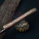 Custom Handcrafted Damascus Steel Ulu Chef Knife