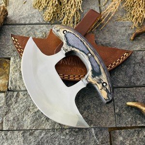 Custom Ulu Knife Pizza Cutter with Sheath