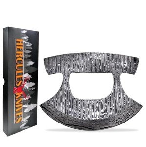 Hercules Custom Hand Forged Damascus Ulu Knife