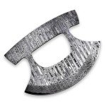 Hercules Custom Hand Forged Damascus Ulu Knife