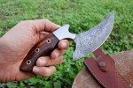 Damascus Steel ULU Blade with Wood Handle