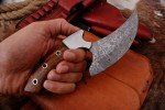 Damascus Steel ULU Blade with Wood Handle