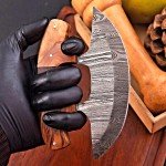 Handmade Damascus Steel Alaskan Chef Ulu Knife