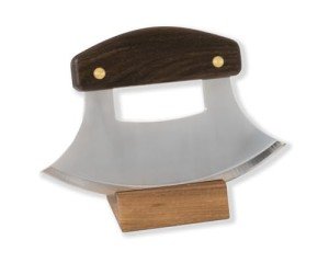 Walnut Ulu Knife with Display Stand - Inupiat Style