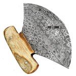 Handmade 6-Inch Damascus Steel Ulu Knife
