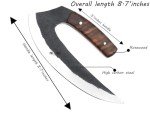 Handmade Damascus Steel Ulu Knife with Sheath
