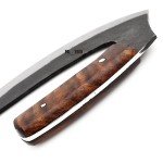 Handmade Damascus Steel Ulu Knife with Sheath