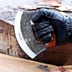 Alaska Ulu Knife: Walnutwood Pizza & Herb Cutter