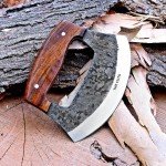 Alaska Ulu Knife: Walnutwood Pizza & Herb Cutter
