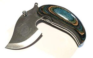 Alaska Dymondwood Folding Ulu Pocket Knife - Blue Green
