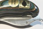 Alaska Dymondwood Folding Ulu Pocket Knife - Blue Green