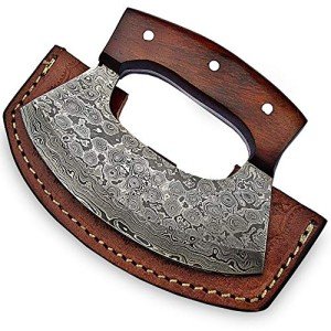 Alaskan Handmade Ulu Knife with Damascus Steel
