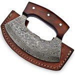 Alaskan Handmade Ulu Knife with Damascus Steel