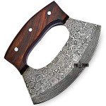 Alaskan Handmade Ulu Knife with Damascus Steel