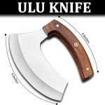 Alaskan Ulu Knife with Leather Sheath - Handmade