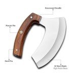 Alaskan Ulu Knife with Leather Sheath - Handmade