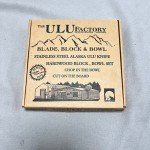 Ulu Knife Set with Block & Bowl - Alaskan Birch