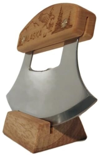 Eagle Flight Ulu Knife with Birch Handle