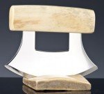 Polished Moose Antler Ulu Knife from Alaska