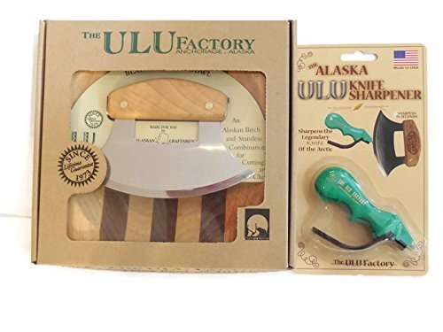 Alaska Ulu Knife and Bowl Set with Sharpener