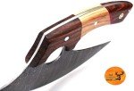 Handmade Damascus Steel Ulu Knife & Pizza Cutter