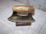 Alaskan ULU Knife with Antler Handle and Base