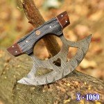 Damascus Steel Ulu Knife - Alaskan Pizza Cutter